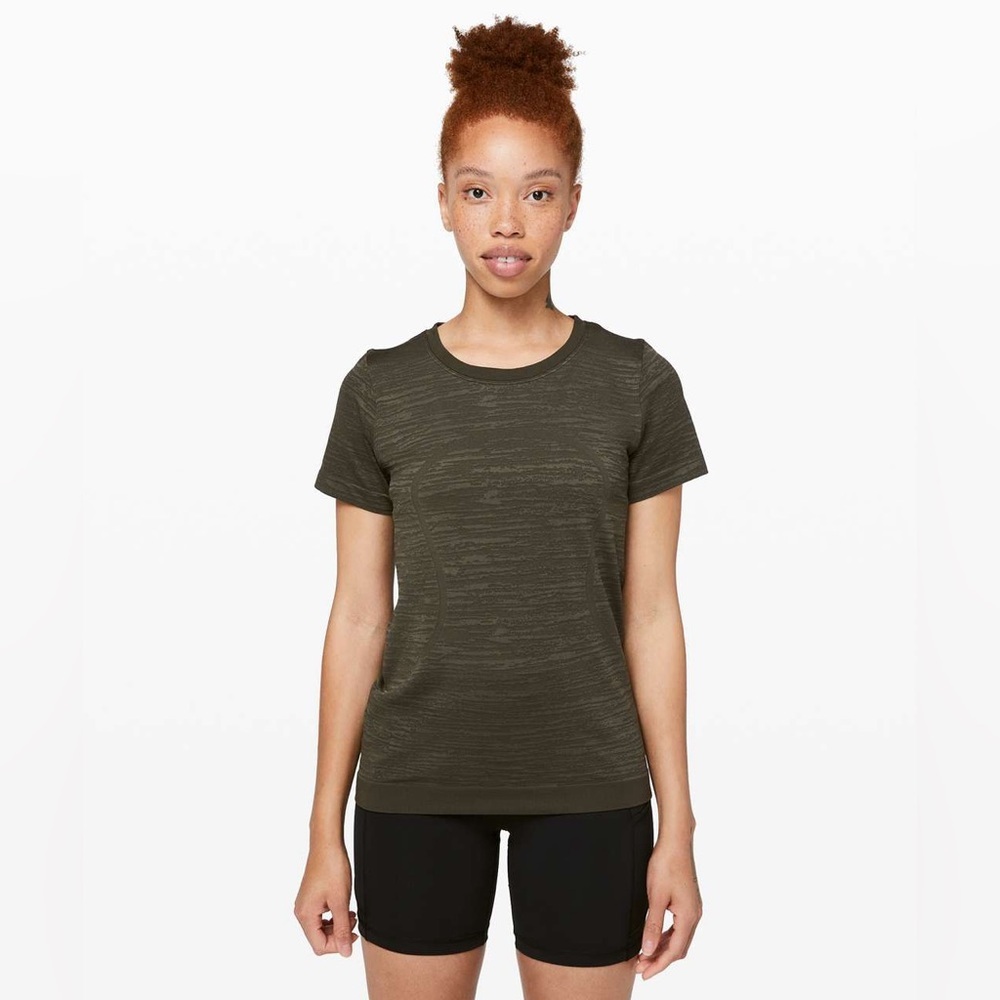 lululemon athletica swiftly tech green stretchy top comfy gym yoga athleisure - Picture 6 of 6